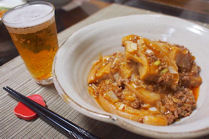 車麩で作った麻婆豆腐「マーボーおー麩」はビールと相性抜群！ 画像