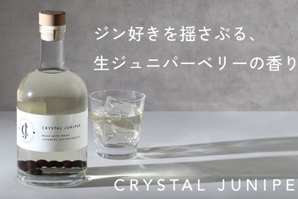 【希少な国産の生ジュニパーベリーを漬け込んだクラフトジン！】「Crystal Juniper（くりすたるじゅにぱー）」500本限定で販売 画像
