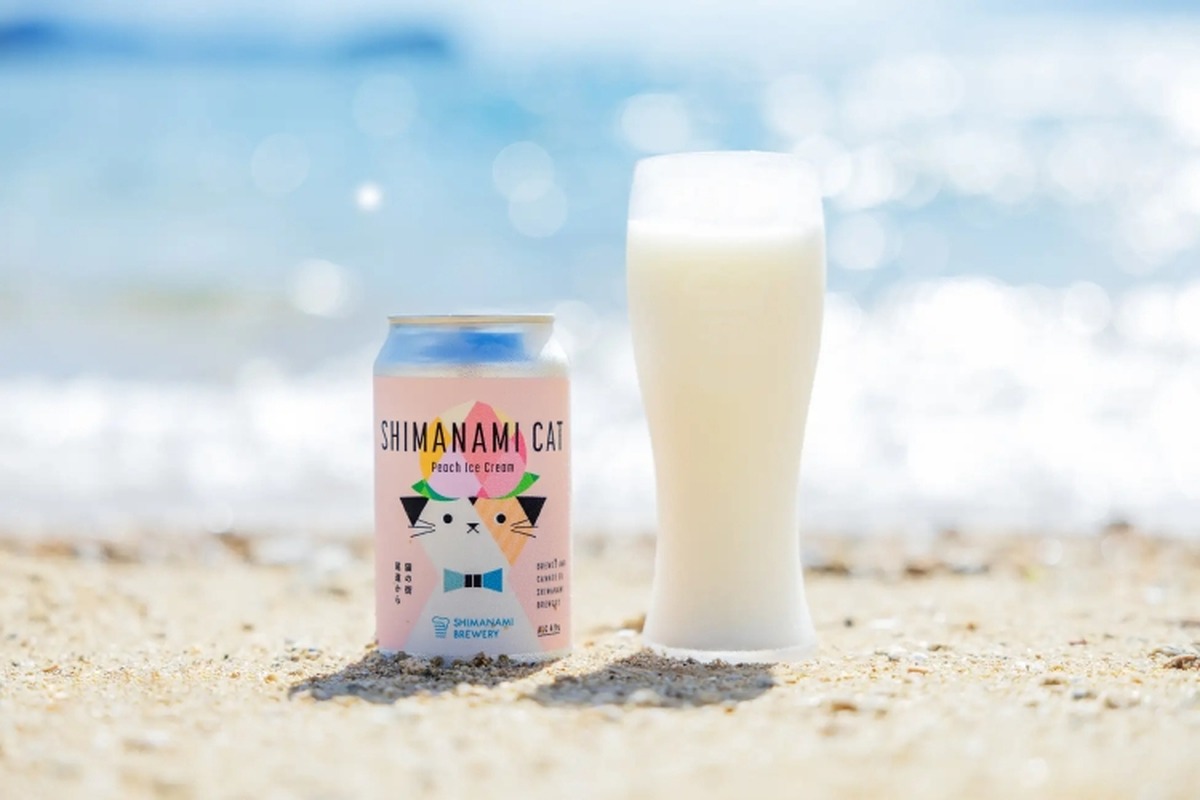 【これは旨そう...アイスクリーム×フルーツを使ったお酒】「しまなみキャット ピーチアイスクリーム」販売