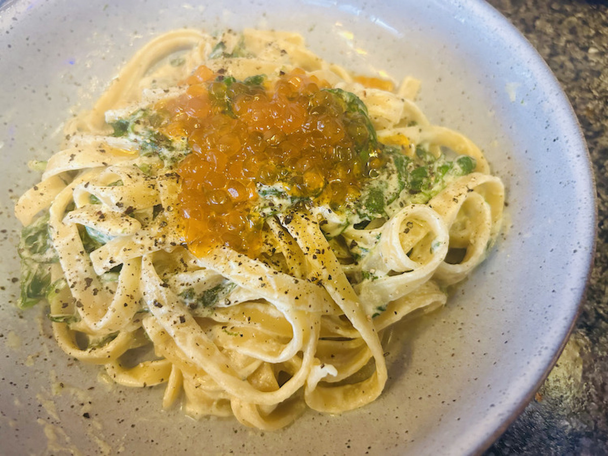 【おつまみレシピ】旨いのに...罪悪感なし！クリーミーだけど重たくない「いくらとほうれん草のヨーグルトパスタ」