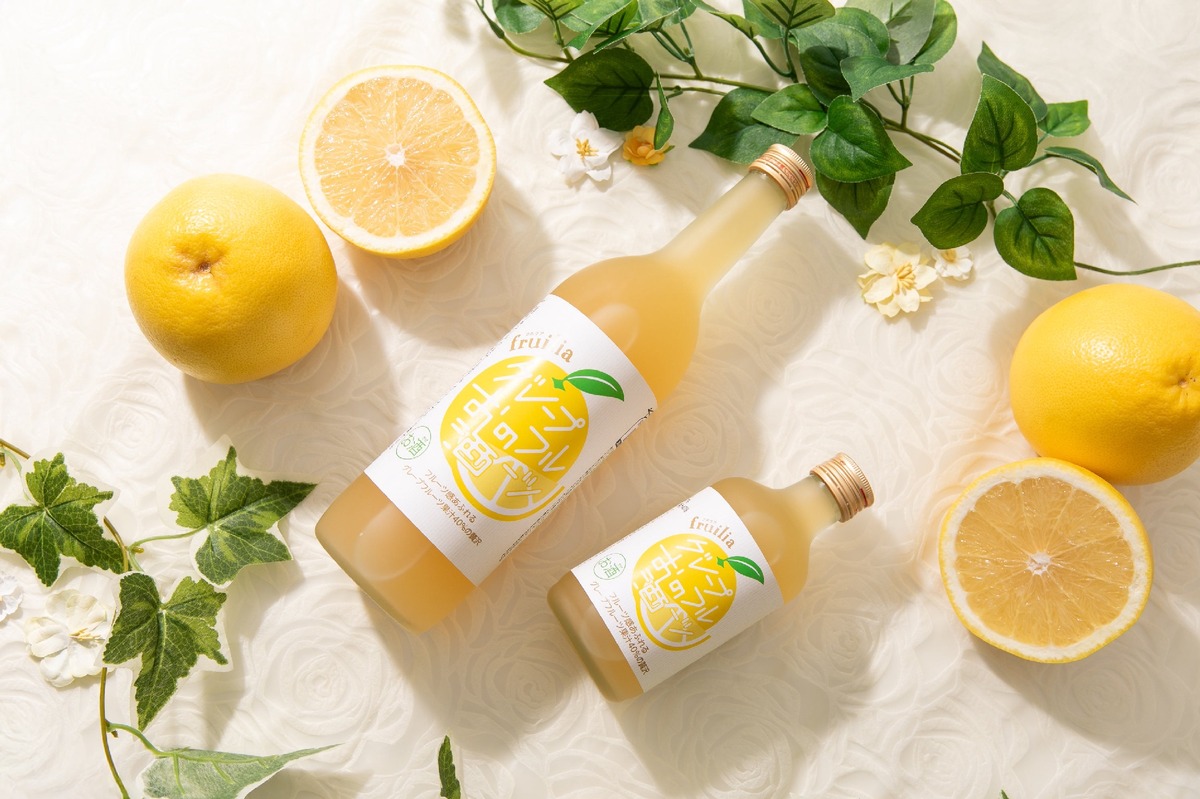 【果汁40%のリキュール！】贅沢に果実を使ったリッチなお酒「國盛　フルリア　グレープフルーツのお酒」新発売