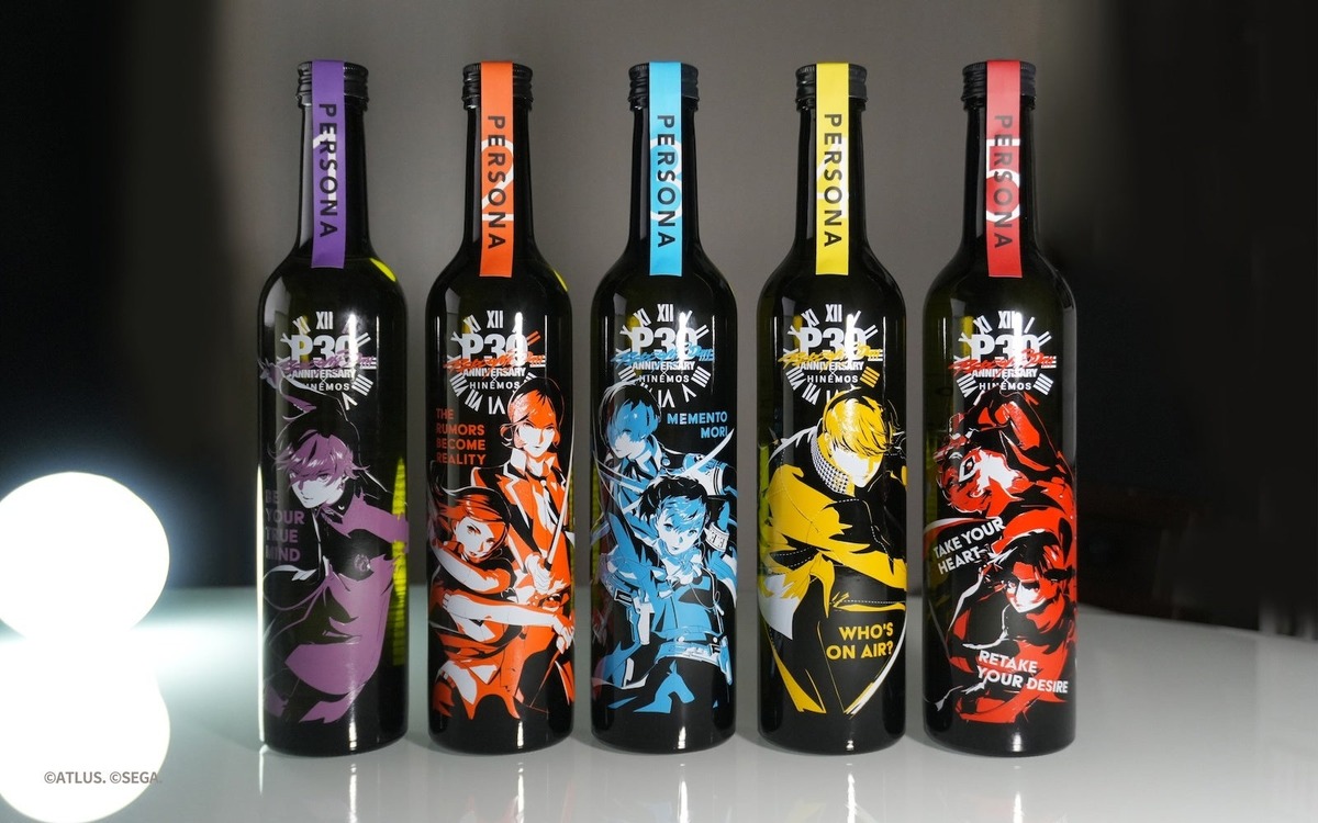 【シリーズ30周年の『ペルソナ』× お酒！】「HINEMOS」との日本酒コラボボトルが予約販売