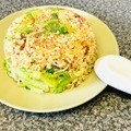 【おつまみレシピ】このチャーハン...旨すぎる！スパイスで本格的な味「本格カニカマレタスチャーハン」