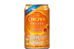 【紀州産南高梅100%！梅ピューレ入り本格梅酒ソーダ】「The CHOYA フルーティー ソーダ缶」先行発売 画像