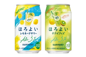【新たに2つのフレーバー！】「ほろよい〈レモネードサワー〉」「ほろよい〈キウイフィズ〉」新発売 画像