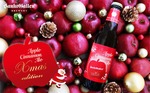 【サンタさんがデカ林檎をひっぱるラベル！】「アップルシナモンエール　クリスマスラベル（発泡酒）」が発売 画像