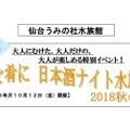 復興支援特別企画「魚を肴に 日本酒ナイト水族館」仙台うみの杜水族館で開催！