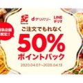 出前館が「ご注文でもれなく50%ポイントバックキャンペーン」限定開催！