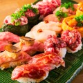 肉寿司40種の2時間食べ放題が3,000円！「梅田東通り肉寿司」3周年記念キャンペーン開催