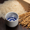 Cold,Sake,With,Rice,And,Ear,Of,Rice,On,The