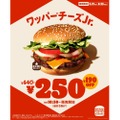 【安すぎる】値下げの限界！「ワッパー® チーズJr. 250円キャンペーン」開催