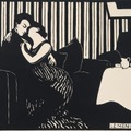 フェリックス・ヴァロットン《嘘（アンティミテI）》1897年木版、紙17.9×22.5cm 三菱一号館美術館