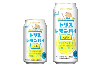 甘さ控えめで食事に合うハイボール缶「トリスレモンハイ」が新発売！