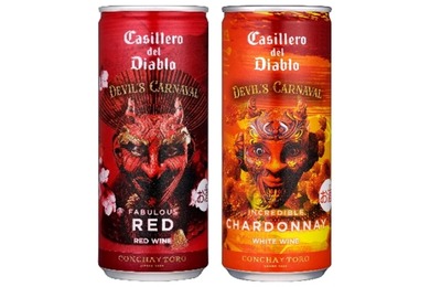 【チリNO.1ワイナリーの缶ワインがカッコ良すぎる！！】「デビルズ・カルナバル」シリーズより新発売！赤ワイン缶・白ワイン缶が登場