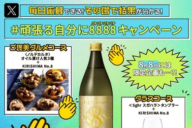 霧島酒造「#頑張る自分に8888キャンペーン」がSNSでも話題に！