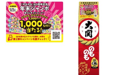 【発売40周年！「のものも」飲んで宝くじ3,000円相当をGET！？】レシートキャンペーン実施