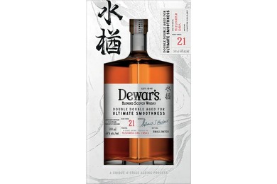 【史上最高峰のなめらかな味わい！】ブレンデッドスコッチウイスキー「デュワーズ ダブルダブル２１年ミズナラ」600本数量限定で発売