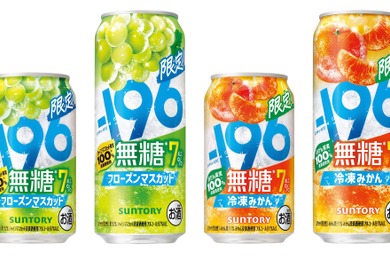 【暑い夏にぴったり！】「－１９６無糖〈フローズンマスカット〉」「－１９６無糖〈冷凍みかん〉」期間限定新発売