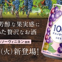 【カベルネソーヴィニヨン使用！】プレミアムな限定品「100％カジューハイ　ぶどう」新発売 画像