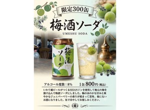 【梅を1年間じっくりと漬け込んだ至高の味わい！】いわて蔵ビールが新商品「梅酒ソーダ」を300缶限定で販売 画像